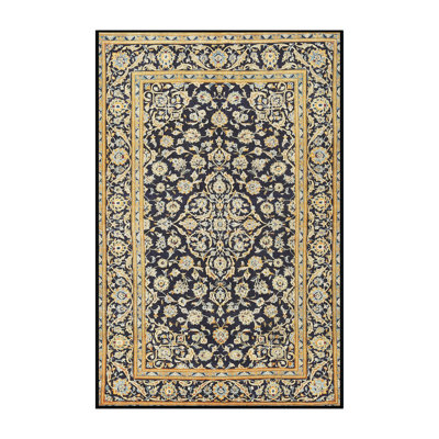 Tapis traditionnel noir / beige Deontae