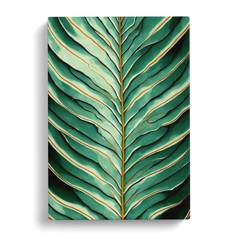 Simek Fern Leaf Modern - Wrapped Canvas, 76cm H x 50cm W x 3cm D