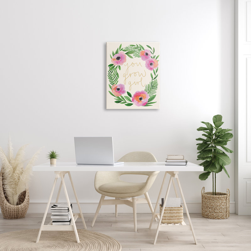You Grow Girl - Impression sur toile, H 30 po x l 24 po, Toile tendue