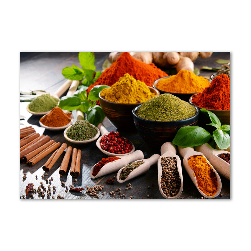 Colourful Spices - No Frame Print on Canvas