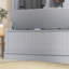 Portemanteau d'entrée avec banc de rangement, portemanteau avec quatre crochets et rangement pour chaussures, gris-2113485758