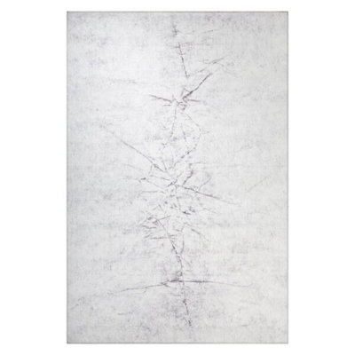 Tapis lavable en machine Premium, 4,6 x 6,2 pieds, 100% polyester, 1850 g / m² | Hauteur des poils: 0,2 po | Poly-coton écologique recyclé | Parfait pour le salon, la chambre à coucher et les endroits très passants