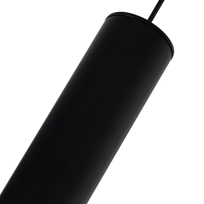 Luminaire suspendu DEL intégré de 5 pouces - Luminaire noir moderne pour cuisine, îlot, salle à manger, couloir, Noir