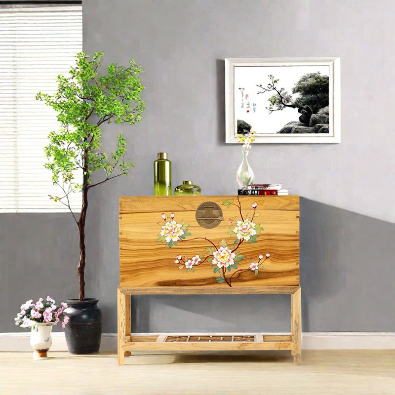 Solid Camphor Wood Entryway Chest