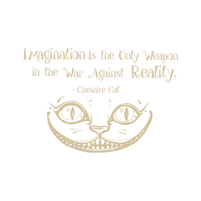 Décalcomanie murale « imagination » est le seul cheshire à chat arme Cohn, Beige