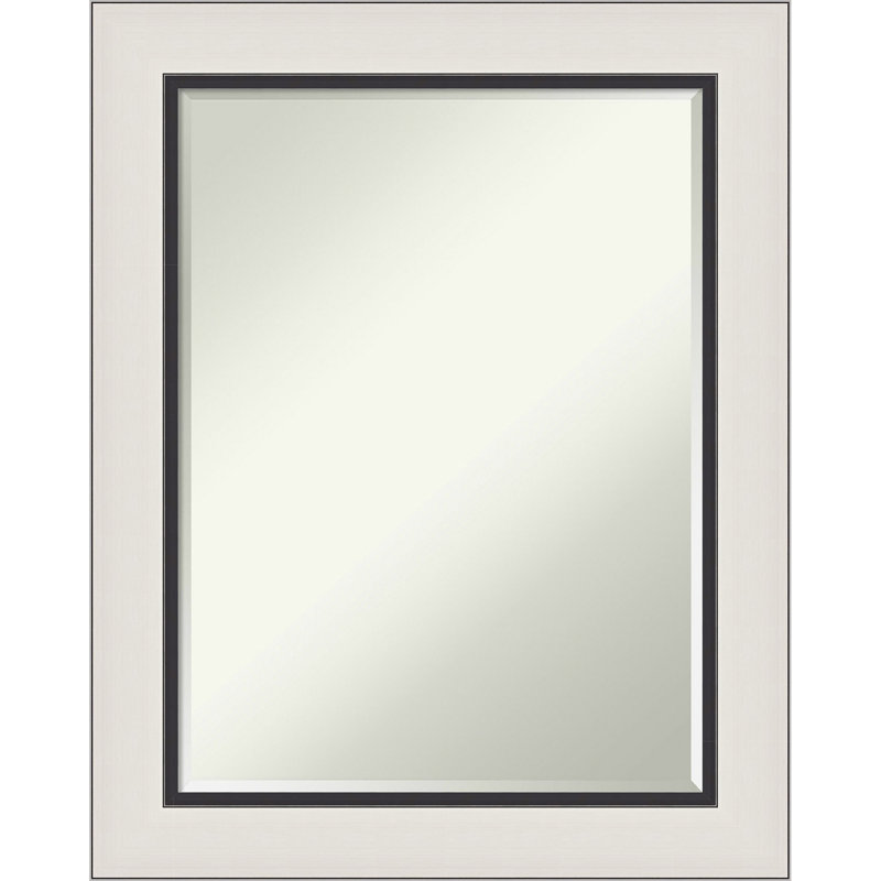Miroir mural de salle de bain Ellie, Argent noir
