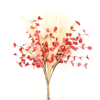 36" Farmhouse Fall Pampas Grass Greenery Foliage Spray Stem, Faux Branches For Vase Filler Dining Table Centerpieces Indoor Decoration
