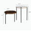Table basse | Table basse en bois et marbre | Ensemble de 2 | Décoration de salon