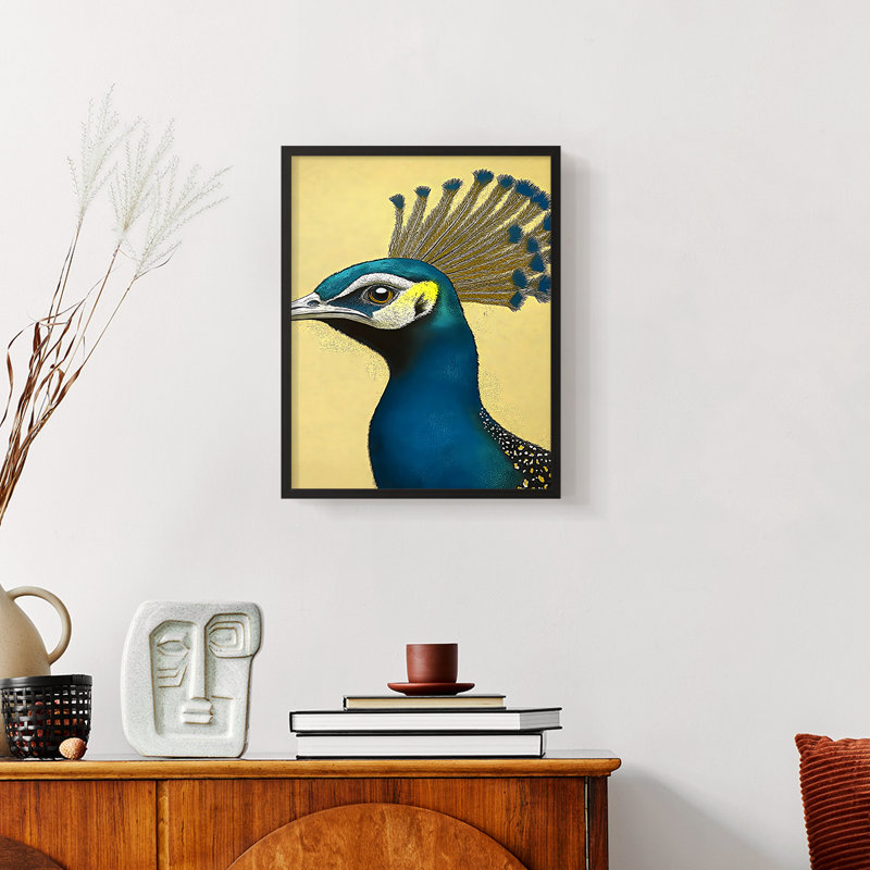 ANIMALS Series CECLXV - reproduction encadrée de qualité supérieure - prête à être accrochée - aucun clou requis, Noir