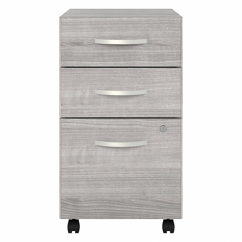 Katye 16 " Wide 3 Vertical Filing Cabinet, Platinum Gray