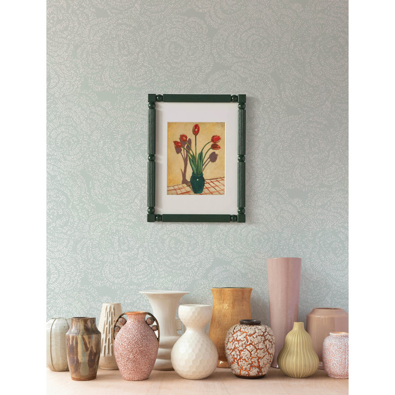 Papier peint floral Ambroise, Seafoam