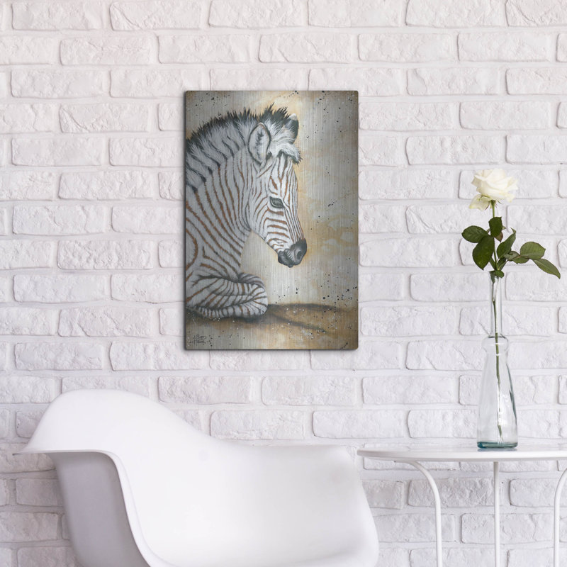 "Savannah Baby" par Britt Hallowell sur métal, H 24 po x l 16 po