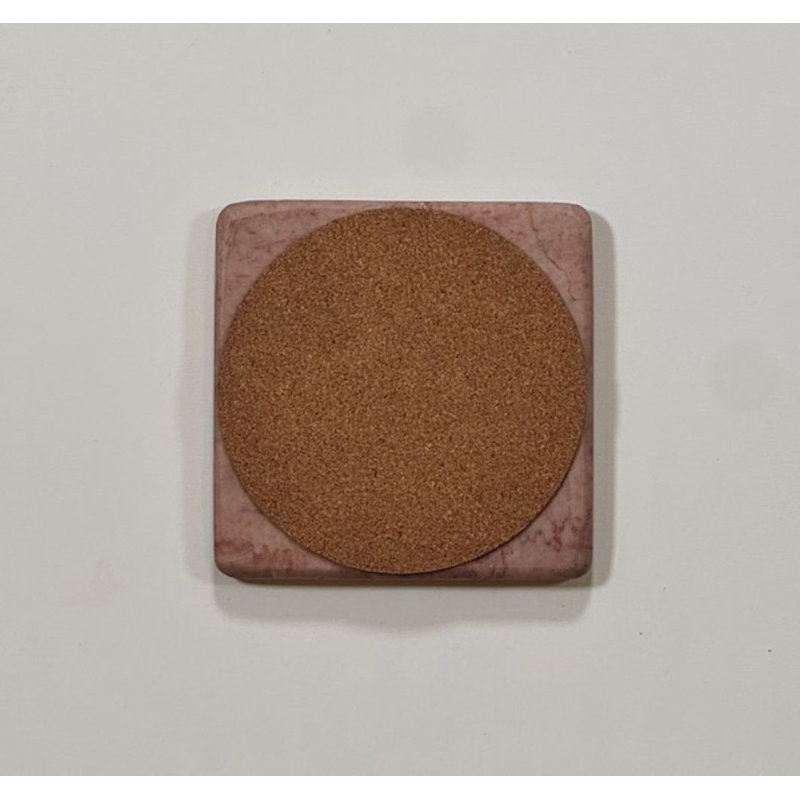 Sous-verres en marbre (ensemble de 4), Rose