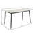 55.06" X 28.65" Dining Table With White Porcelain Top And Metal Legs, Rectangular Legs For Kitchen