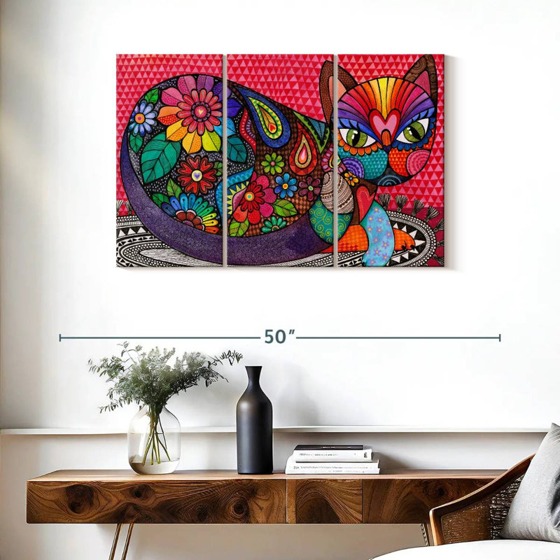 Brampt Flower Cat, 24" H x 38" W