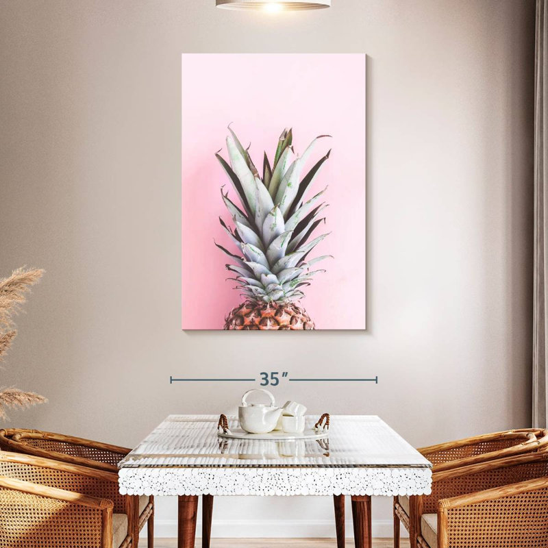 Pineapple On Pink, 48" H x 32" W