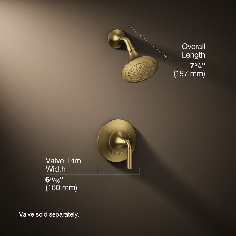 Tone Pressure-Balancing Shower Faucet Trim, Vibrant Brushed Moderne Brass