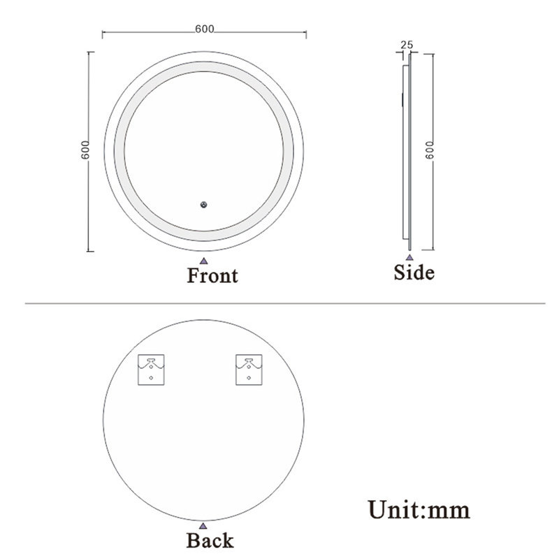 Coddy Round Mirror, 60cm x 60cm