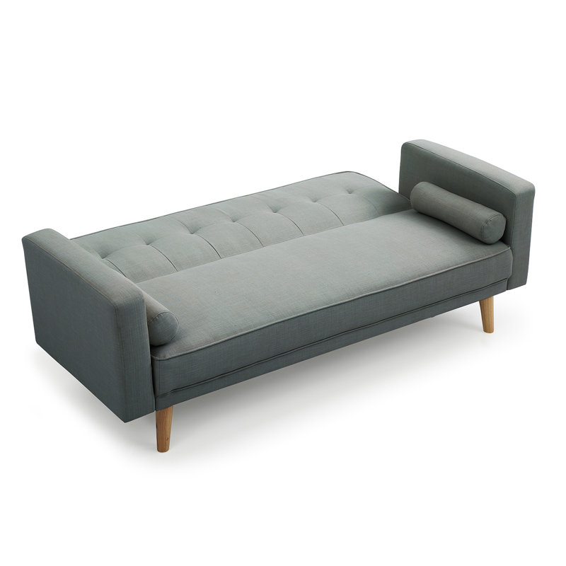  186*86*79*cm, Sitting and sleeping linen sofa bed, Grey