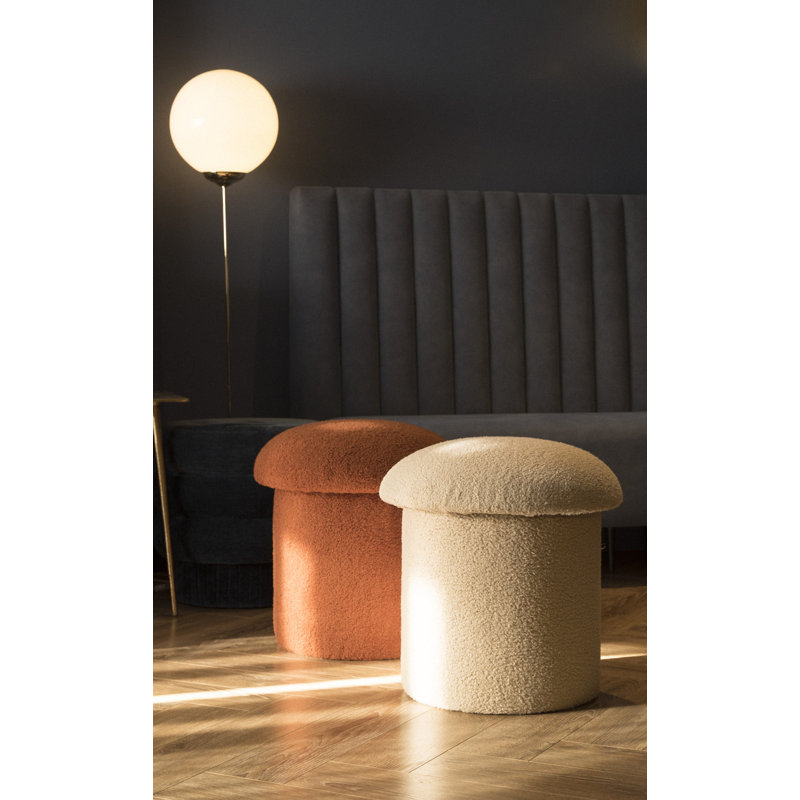 Aljay Outdoor Ottoman, Beige