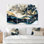 Bleu et blanc, arbre moderne en fleurs III - ensemble d'art mural cerisier en fleurs
