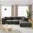 122'' Velvet Sofa With Ottoman-1269416696