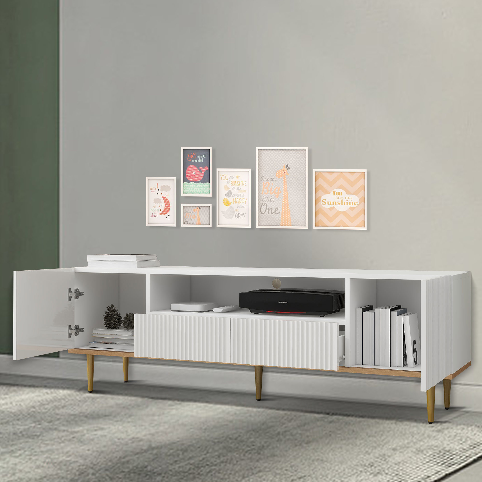 Latitude Run® Verneita 70.91'' Media Console Wayfair Canada