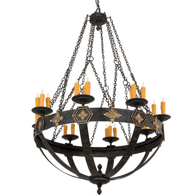 Lustre empire de style bougie 24 lumières Neapolis