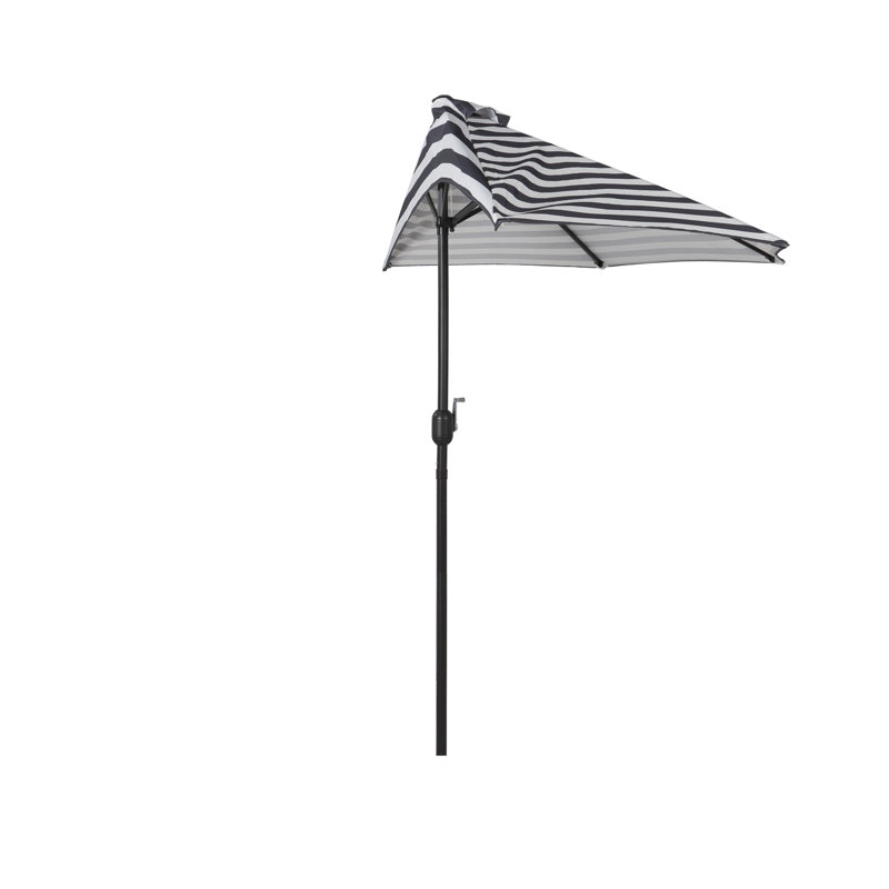 Parasol de marché 9 pi Pérou, Noir / blanc