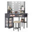 Coiffeuse moderne Chantle, comprenant 11 ampoules de style hollywoodien et capteur de lumière tricolore-1440609897