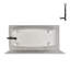 Baignoire en alcôve droite en acrylique blanc brillant avec drain extérieur Streamline 60 po x 30 po Streamline-101699344