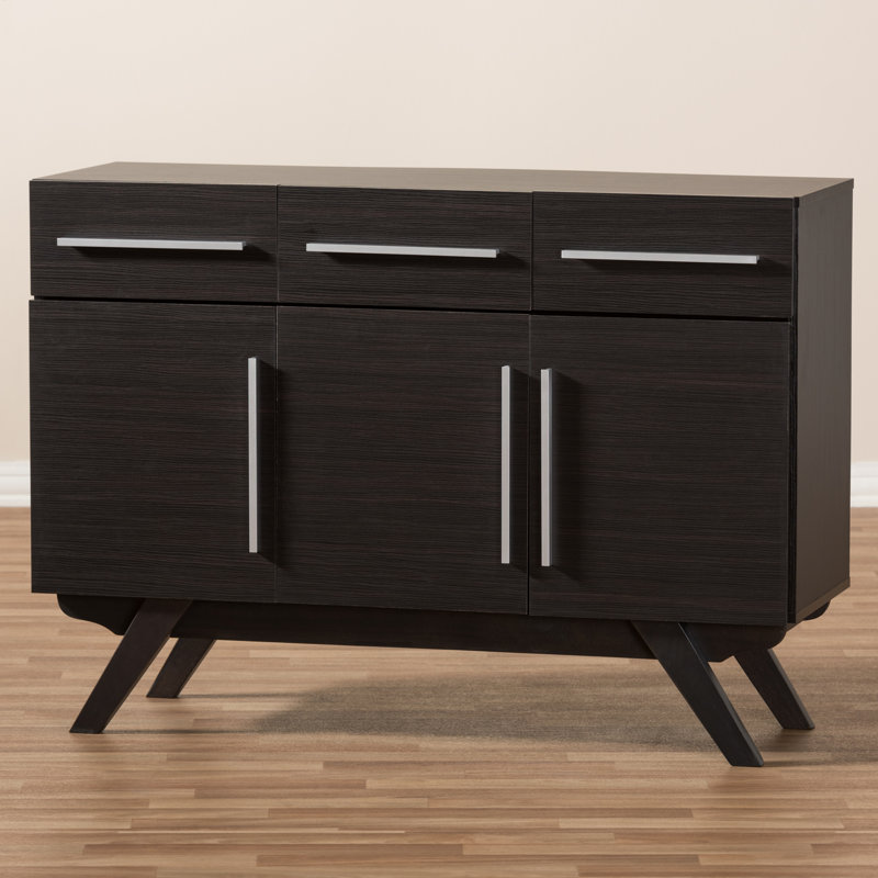 Walkowiak 119Cm Wide 3 Drawer Sideboard, Espresso Brown