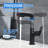 ​​Matte Black Pull-Down Vessel Faucet - Single Hole Bathroom Sink Faucet With Lift Spout & Dual Spray Modes​-121292156