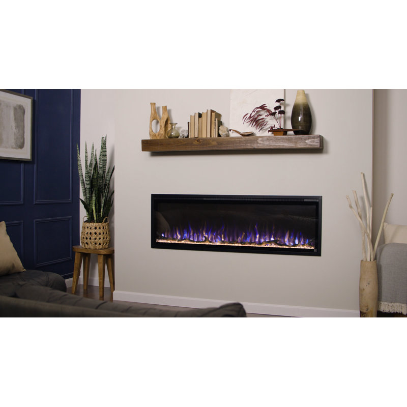 Sideline Elite 50" Black WiFi-Enabled Recessed Electric Fireplace