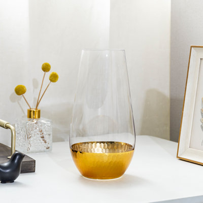 Larken Gold Clear 63.5cm Glass Table Vase
