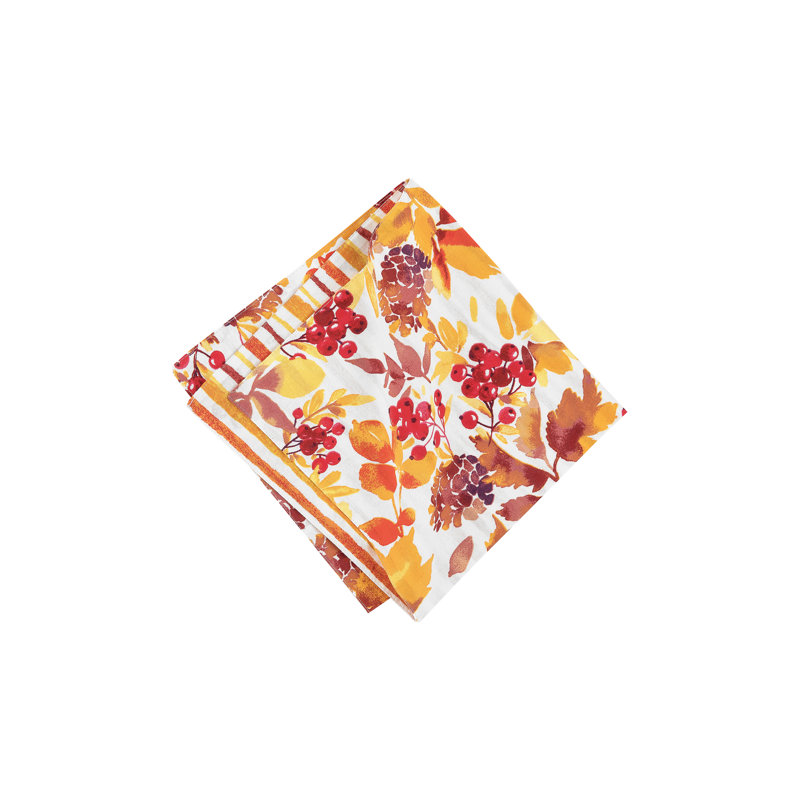 Mccroskey 100% Cotton Floral Square Napkin
