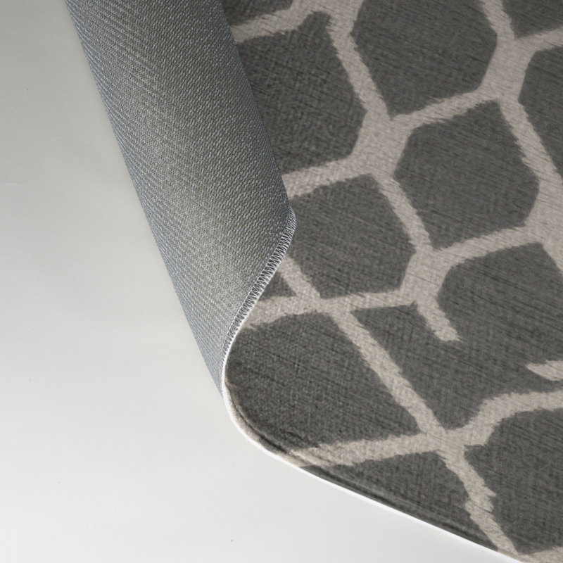 Tapis gris intérieur et extérieur Trellis, Rectangle 5 pi x 7 pi