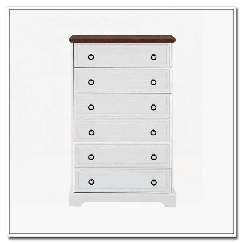 Commode 6 tiroirs Acceent, Blanc