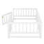 Lit simple au sol - Style, bois de pin blanc, clôture pour-1871947897
