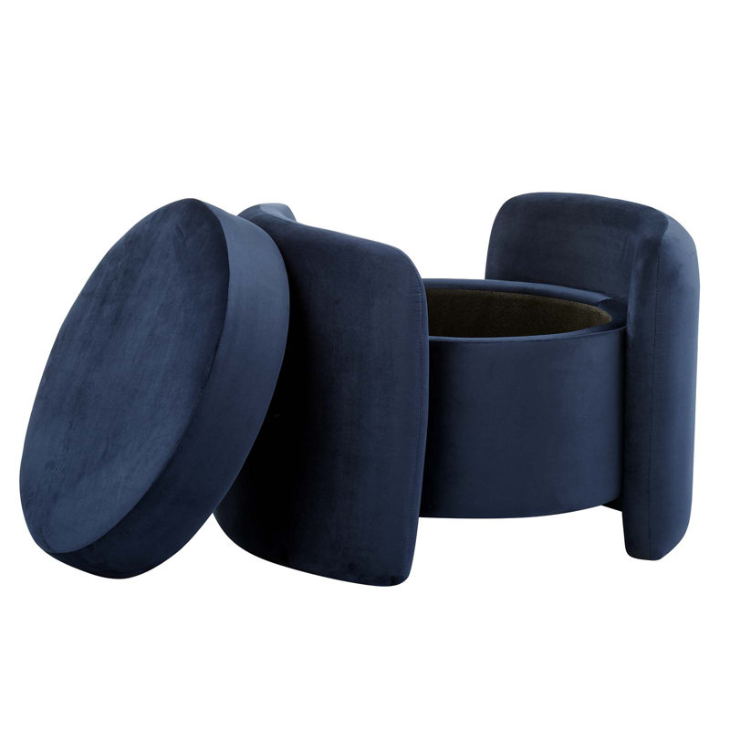 Repose-pieds Nebula, Velours bleu