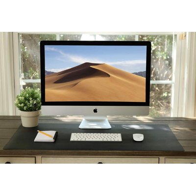 Leather Desk Pad 36" X 20", Office Desk Mat Waterproof Black - Premium Quality - Smooth Mouse Writing Surface - Maximum Protection Dual-Sided Pu Leather Blotter For Desk Office/Home