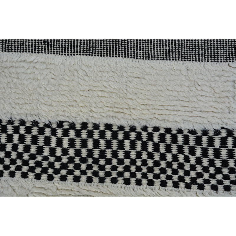 Hand Woven Wool Striped Area Rug, Rectangle 8' x 10'