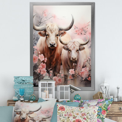 «Romanticism Yaks Couple Harmony I», reproduction sur toile