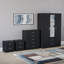 Tayce 4 Piece Bedroom Set (2 Drawer Bedside Chest X2, 5 Drawer Chest, 3 Door 2 Drawer Mirrored Wardrobe)-1050762021