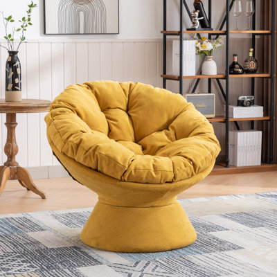 Devunte 33.07'' Wide Chenille Swivel Barrel Chair -  Brayden StudioÂ®, 16AD3998DB9A4FE4B4EC6197FCC5A503