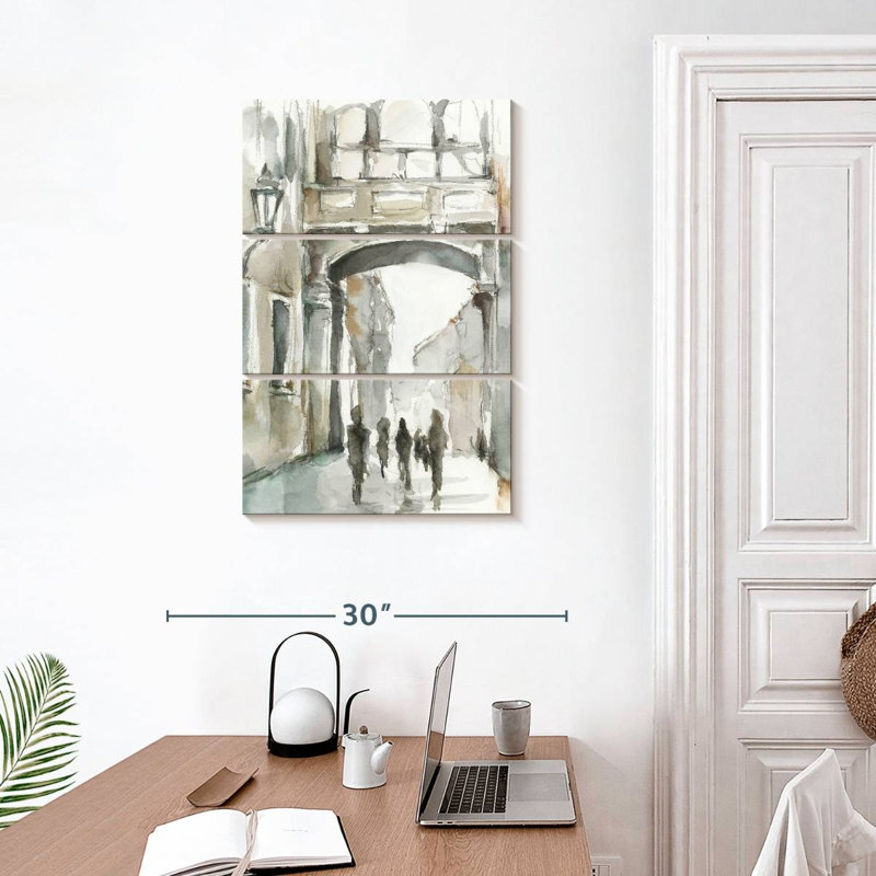 Aquarelle de Sireci, études sur l'arche I, H 32 po x l 20 po