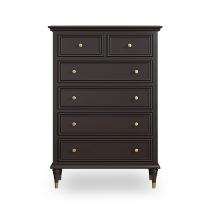 Armoire d'appoint en bois manufacturé noir massif