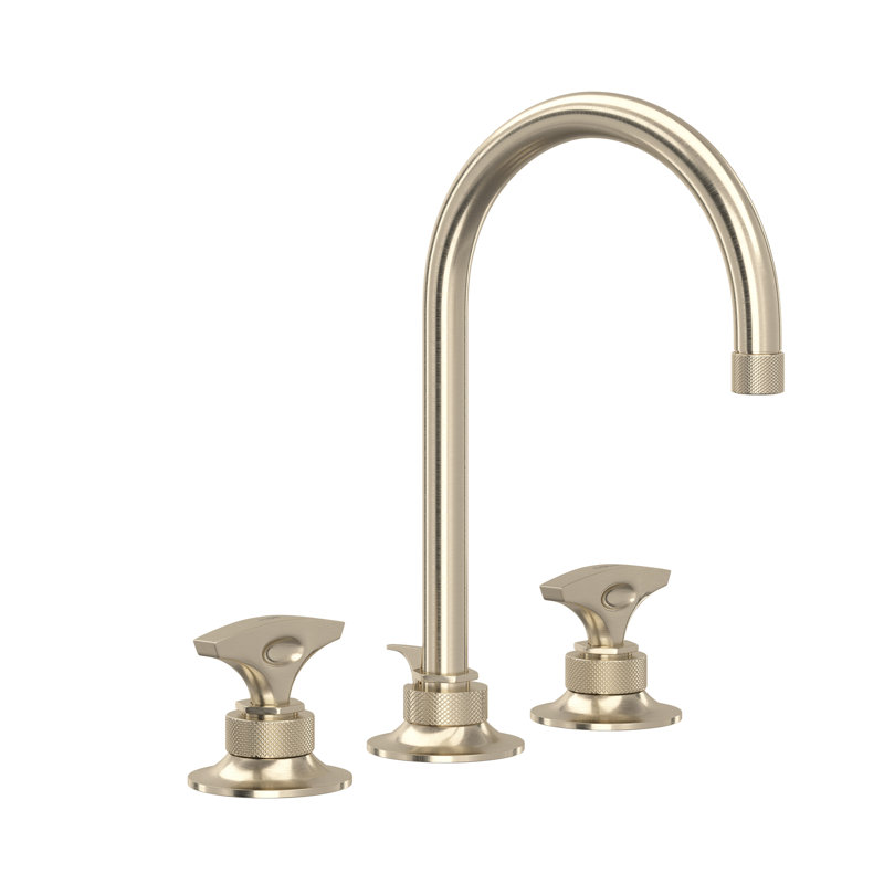 Graceline® Widespread Bathroom Faucet with Drain Assembly, Satin Nickel, Cross