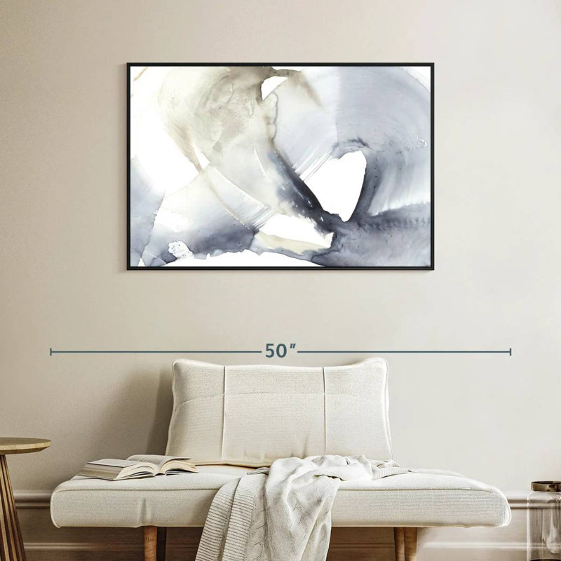 Wave Break II, Cadre flottant noir, 43 po x 29 po