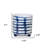 Set of Two Cobalt And White Ceramic 2 Ounce Round Footed Pot Planters